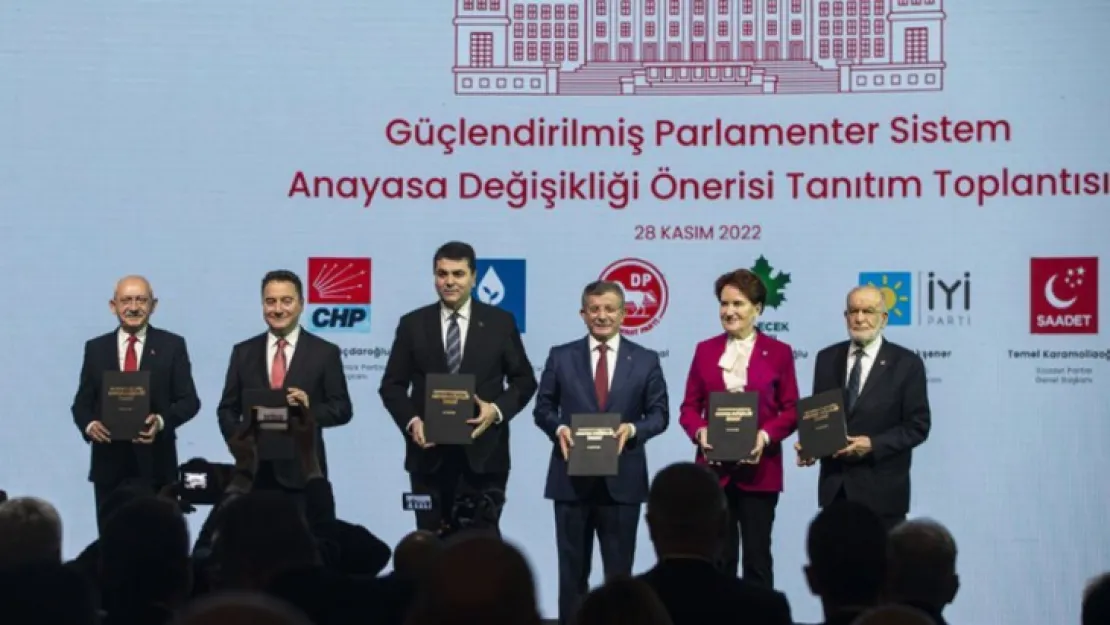 6'lı Masa 84 Maddelik Anayasa Değişikliği  İle İşe Başladı