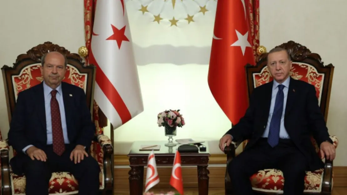 Cumhurbaşkanı Erdoğan KKTC Cumhurbaşkanı Tatar ile görüştü