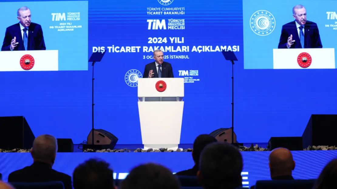 Erdoğan: 2024'te 262 milyar dolar ihracatla rekor kırıldı