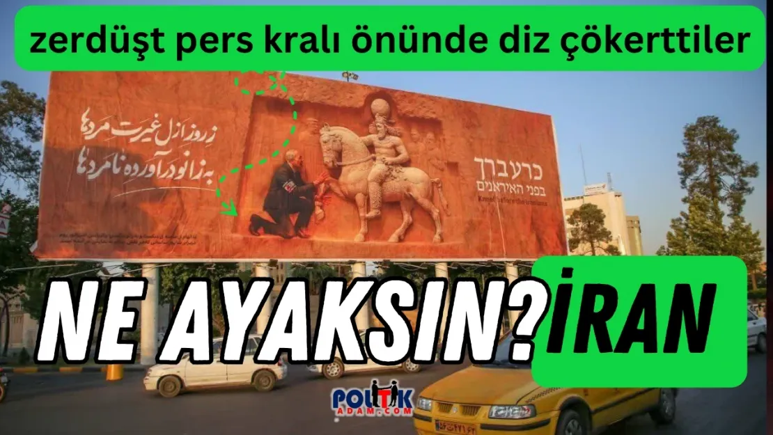 Netanyahu, Pers Kralının Önünde Diz Çökerken Resmedildi
