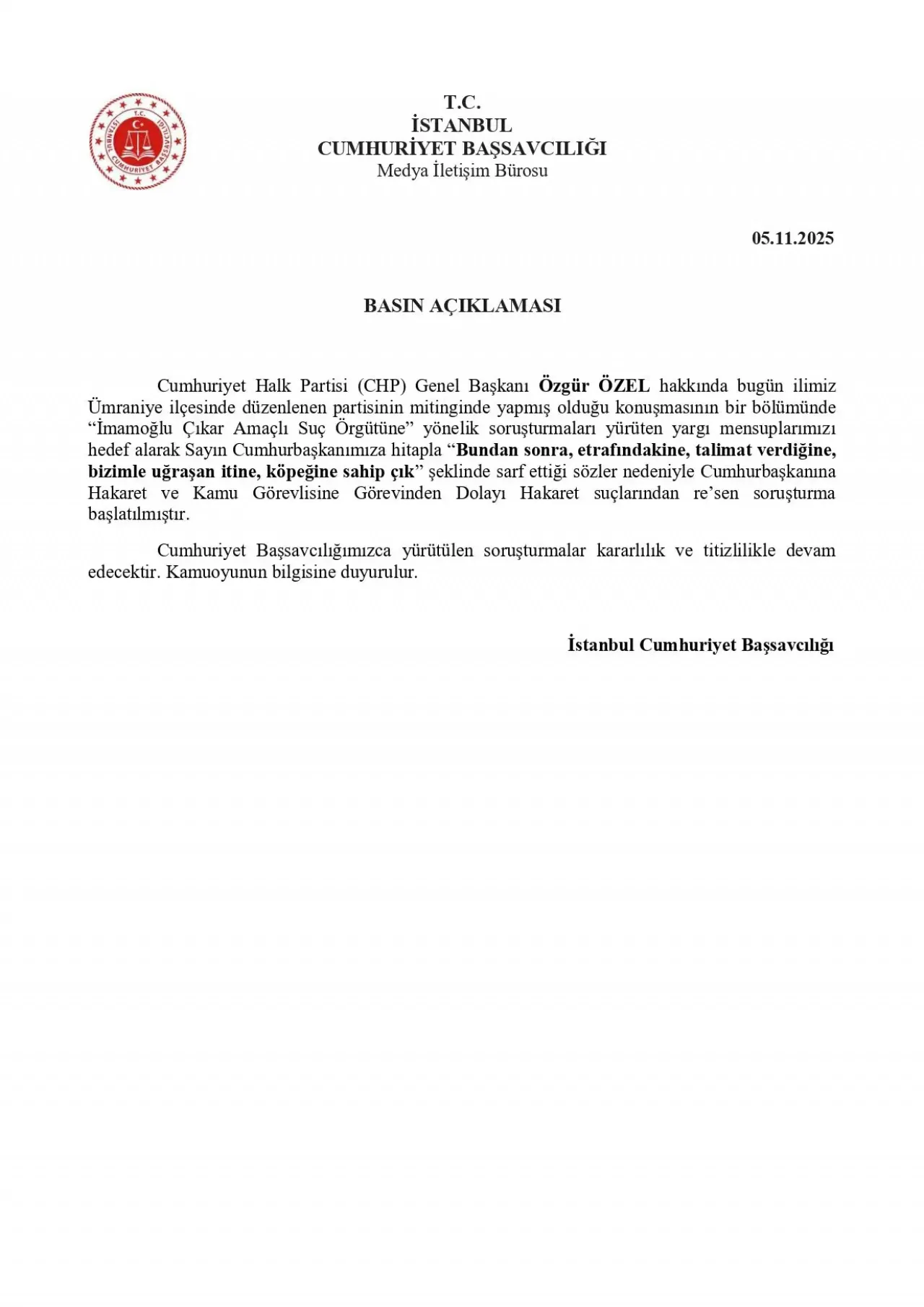 Özgür Özel'e jet soruşturma!