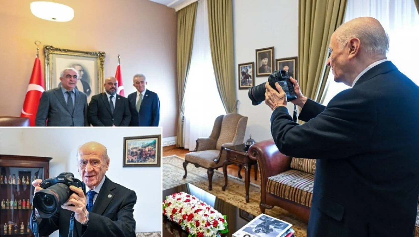 Bahçeli foto muhabiri oldu