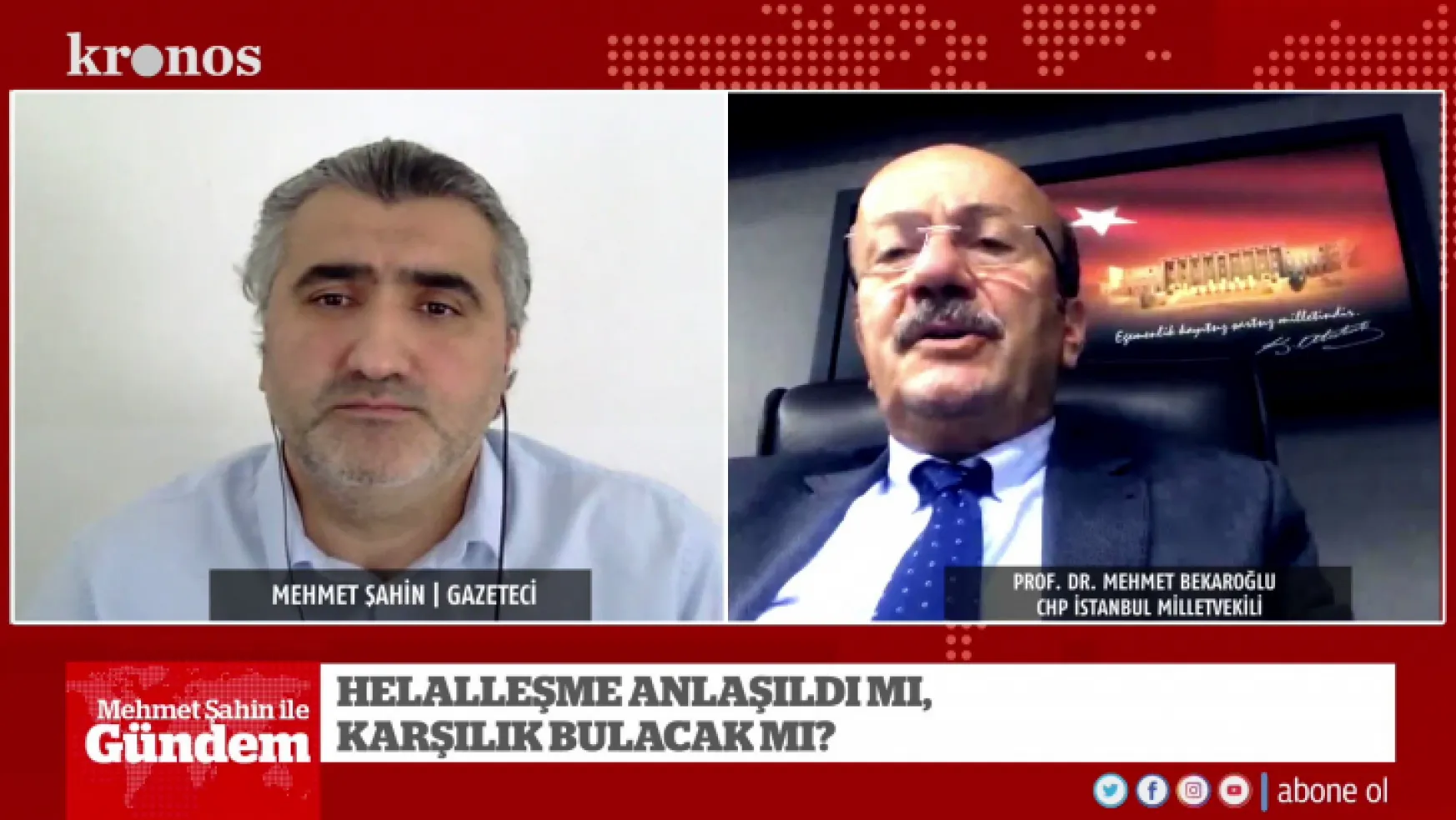 CHP'li Bekaroğlu'ndan FETÖ'cü Kronos'a röportaj