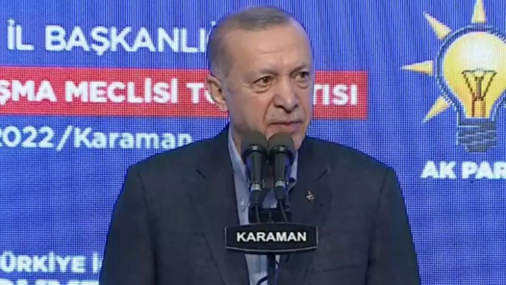 Erdoğan Karaman'da konuşuyor