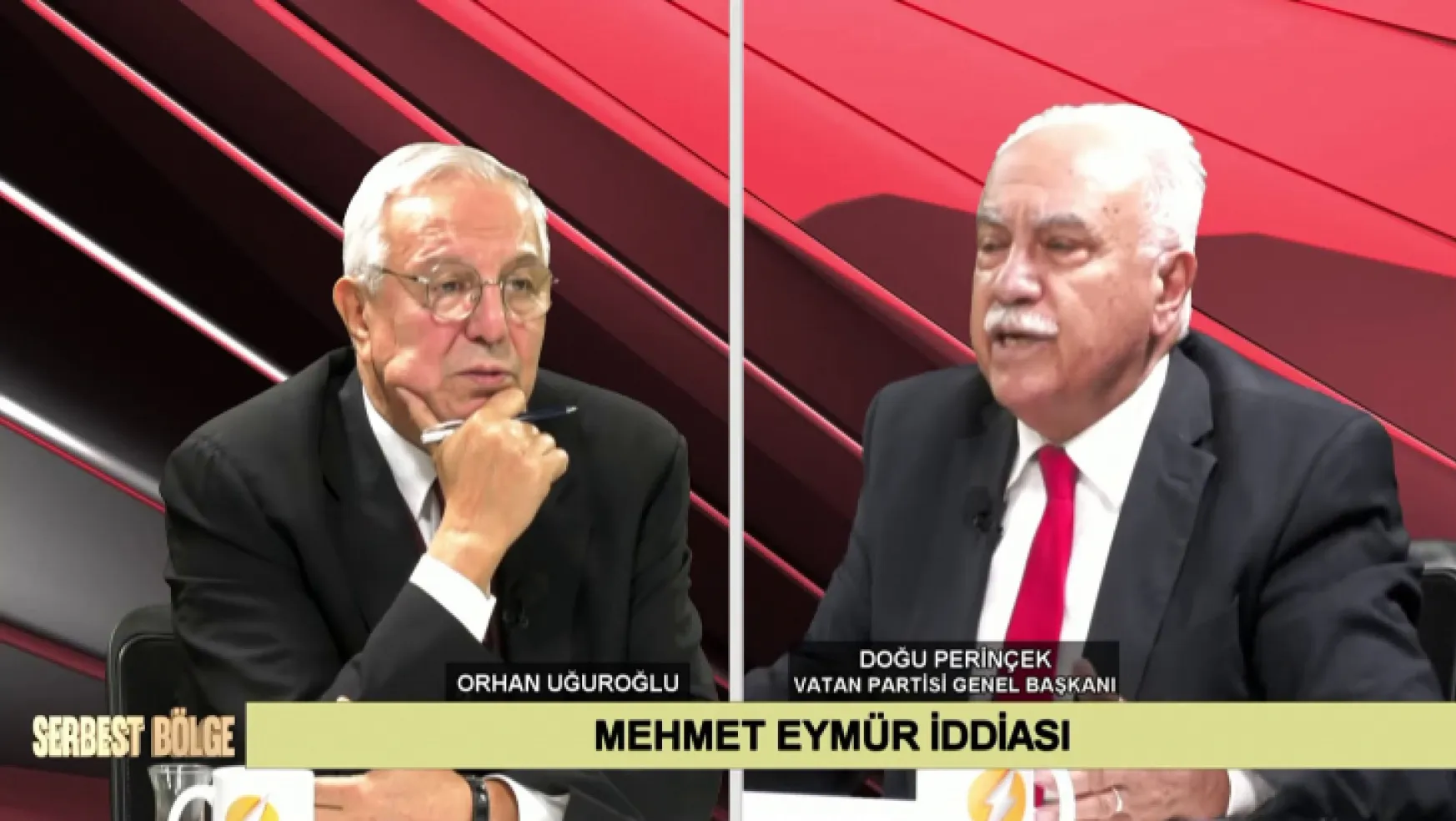 Perinçek, 'Mehmet Eymür' sorusu üzerine programı terk etti