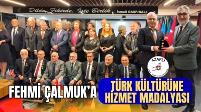 Ankara'da Türk Dünyası Buluşması Fehmi Çalmuk'a Hizmet Madalyası