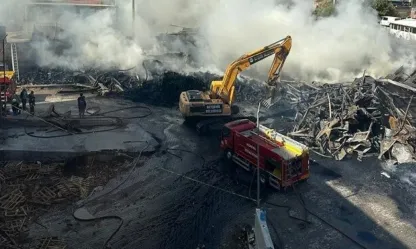 Konya'da silah fabrikasında korkutan yangın