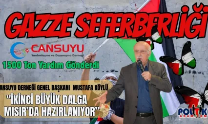 Cansuyu Gazze İçin  Büyük Bir Yardım Seferberliği Başlatıyor