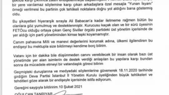 DEVA'ya Genç Siviller Çökmüş