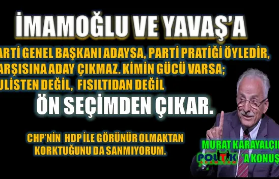 Altılı Masa Genişlemeli Diyen Karayalçın'dan İttifak Önerisi