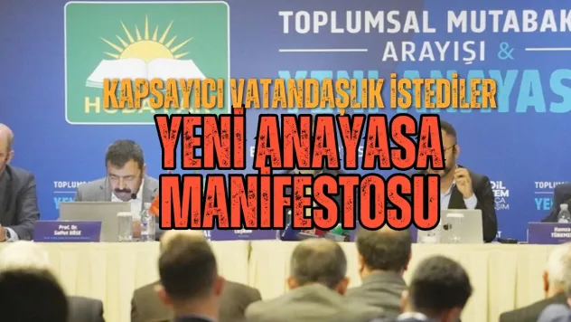 HÜDA PAR'dan Yeni Anayasa Manifestosu