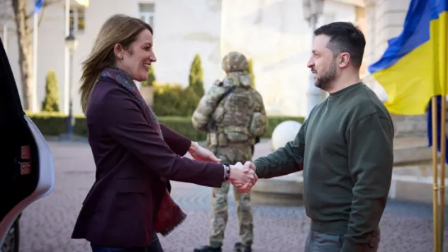 Zelenski, Avrupa Parlamentosu Başkanı Metsola ile görüştü