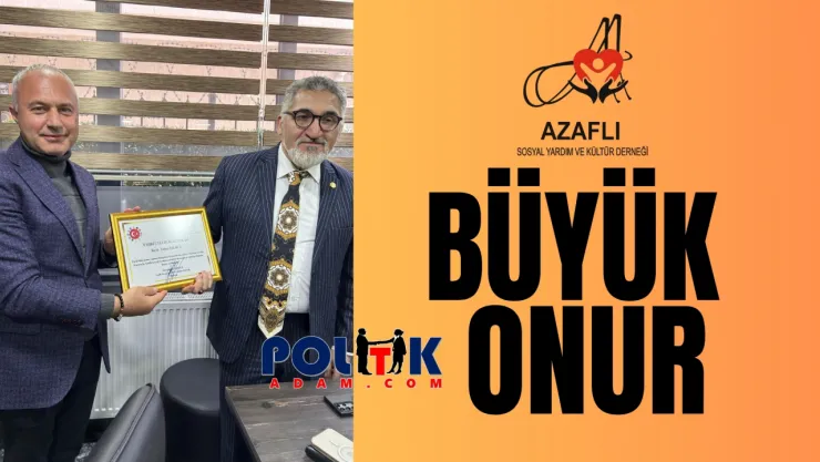 Azaflı Derneği'nden 'dan Fehmi Çalmuk'a Fahri Üyelik Sertifikası