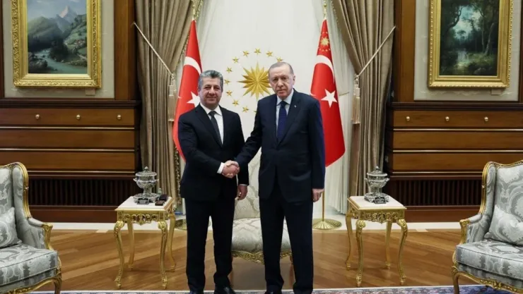 Cumhurbaşkanı Erdoğan, Barzani ile görüştü