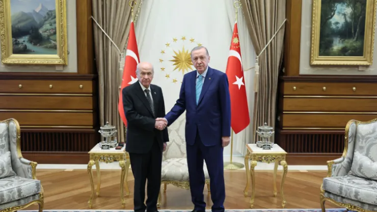 Erdoğan Bahçeli ile görüştü