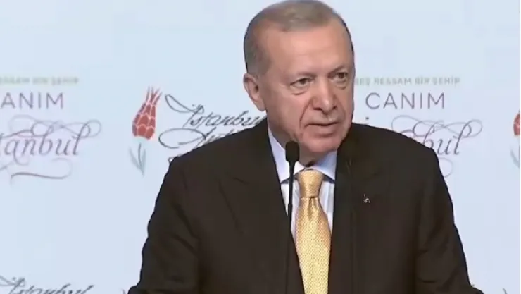 Erdoğan, 'Beş ressam bir şehir' töreninde konuştu