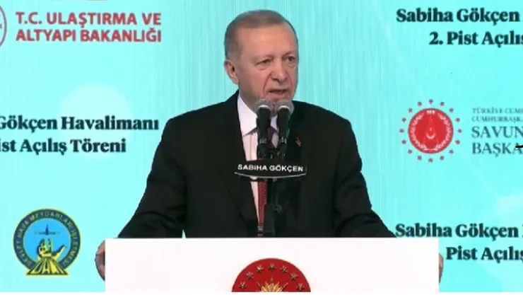 Erdoğan, Sabiha Gökçen Havaalanı'nda Konuşuyor