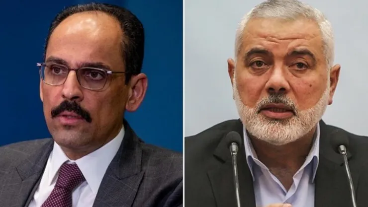 MİT Başkanı Kalın, Hamas lideri Haniye'yle bir araya geldi