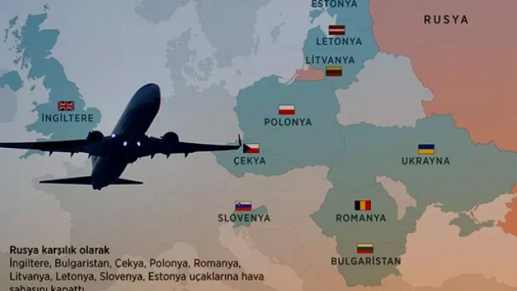 Rusya 4 ülkeye daha hava sahasını kapattı