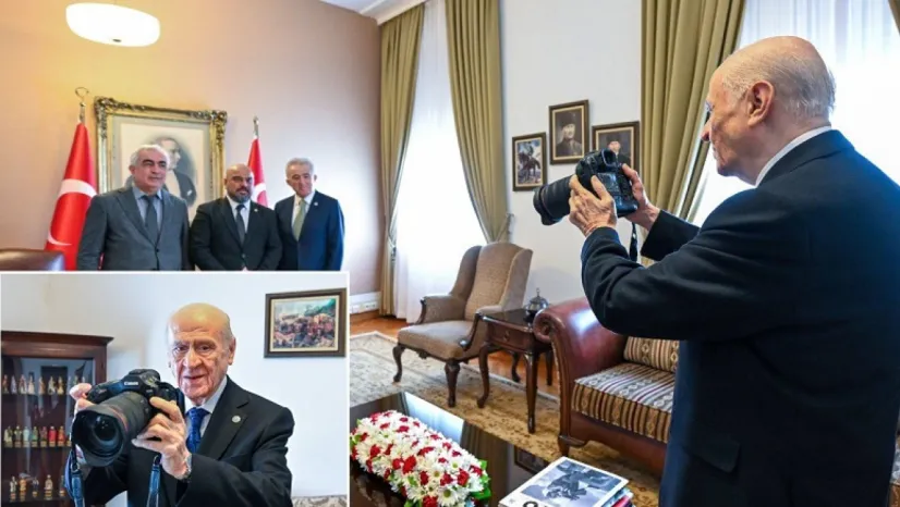 Bahçeli foto muhabiri oldu