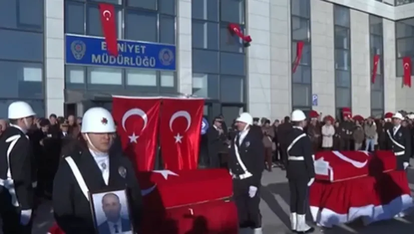 Şehit polislere veda