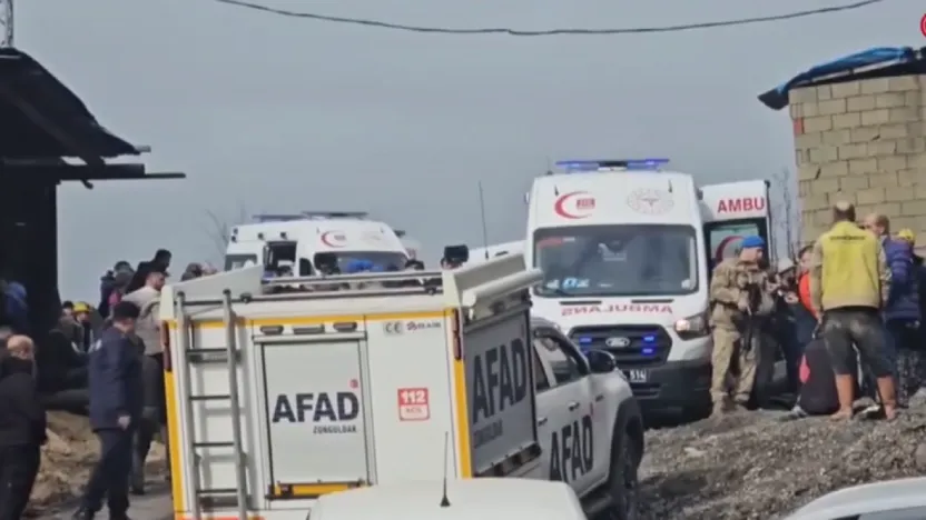 Zonguldak'ta maden ocağında göçük. Mahsur kalanlar var