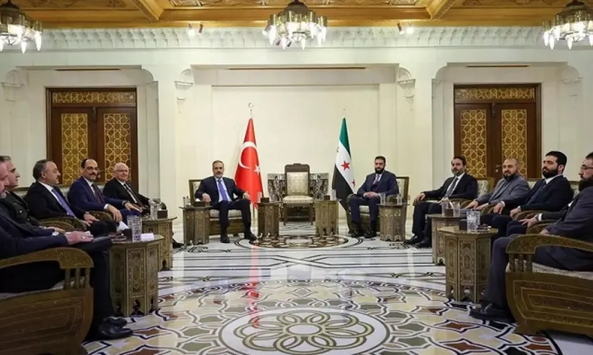 İki Bakan ve MİT Başkanı Şam'da