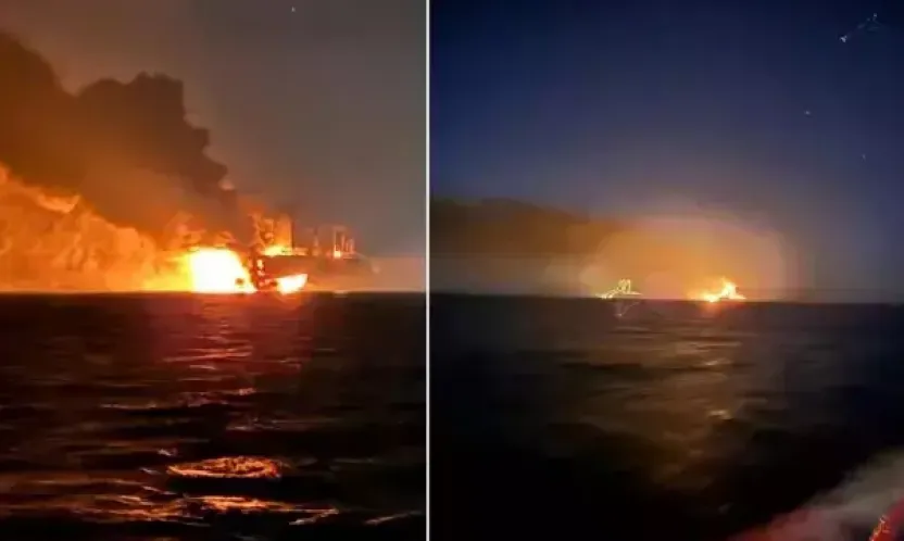 Karadeniz'de gemilere saldırı: Ukrayna saldırı anını paylaştı