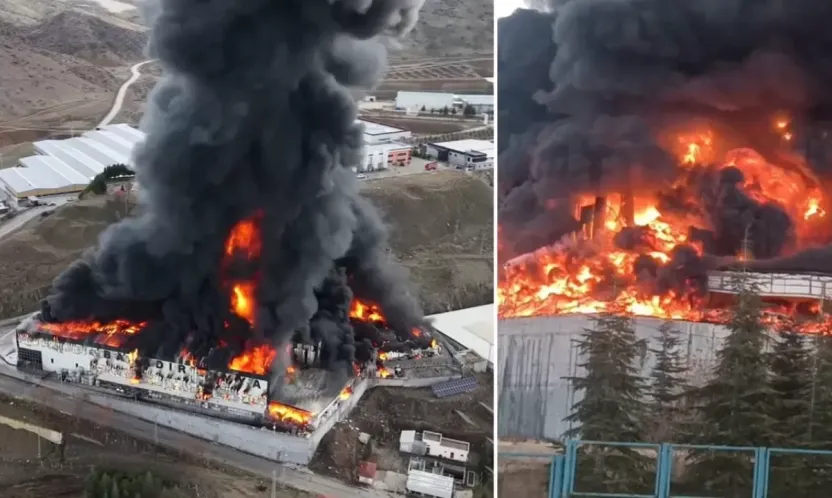 Kırıkkale'de kimya fabrikasında yangın